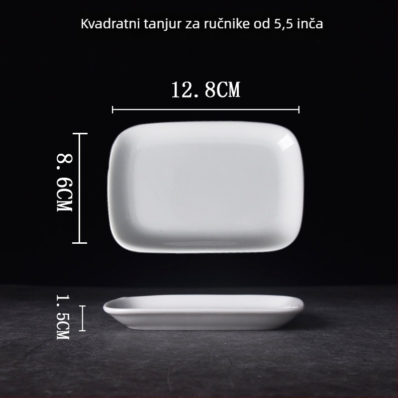 Porcelanski tanjur za ručnike i sapun, okruglog oblika, jednobojni uzorak, kineski stil, poklon za kolege