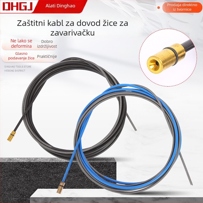 Dinghao Cijev za dovod žice za zavarivački pištolj – integrirana napetostna opruga, produžena vodilna cijev za žicu, 350–500 A