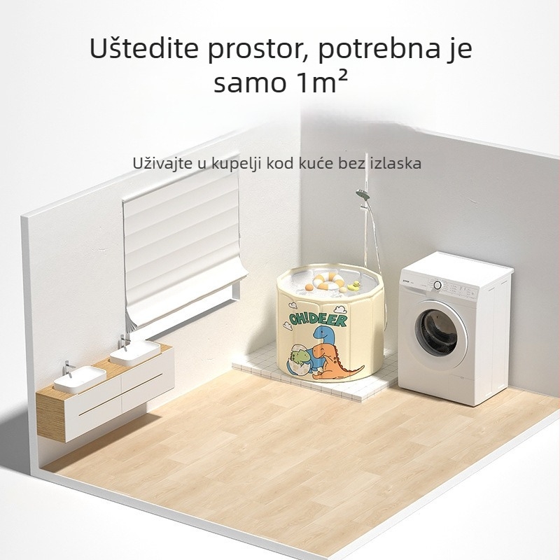 Sklopiva kanta za kupanje za odrasle, potpuno kupanje tijela i namakanje (Stil: Sklopiva; Namjena: Kupanje; Materijal: Drugo)