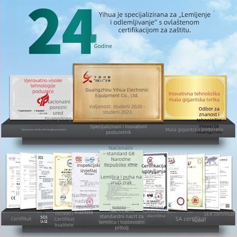 Yihua 200W Precizan Čistač Vrhova Lemilice za 210/245 Vrhove — Inteligentno Automatsko Čišćenje