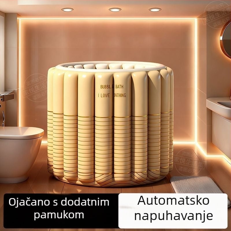 Naduvani sklopivi kad za odrasle s mjehurićima za kupanje, tarpaulin materijal