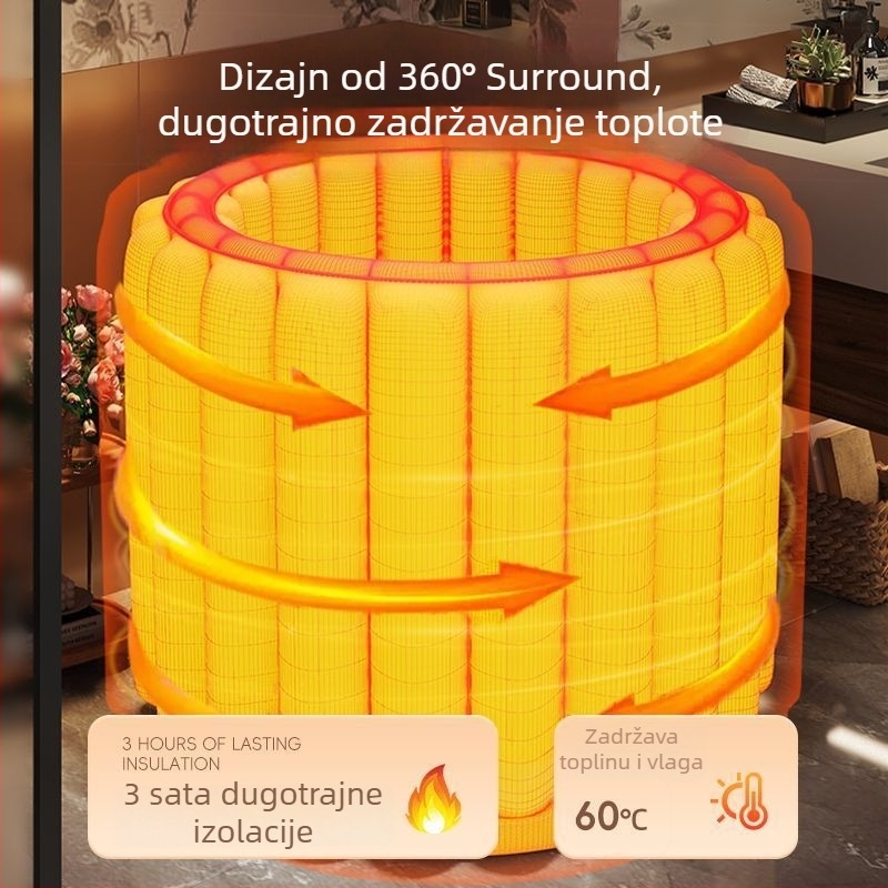 Naduvani sklopivi kad za odrasle s mjehurićima za kupanje, tarpaulin materijal