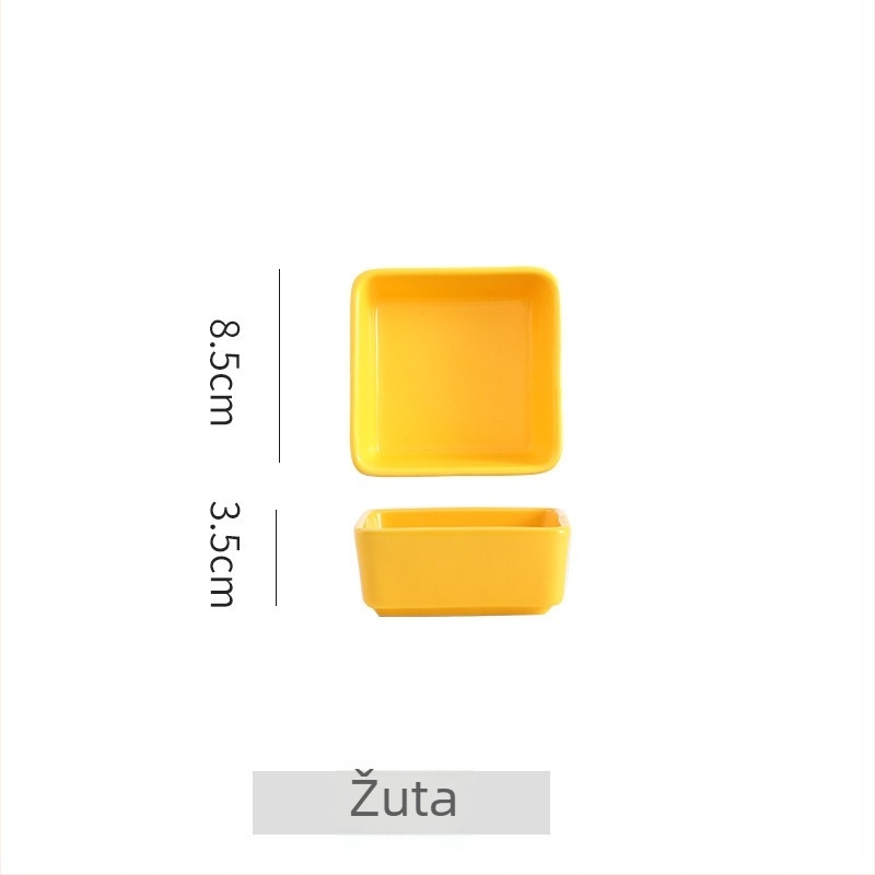 Keramička posuda za grickalice, kvadratnog oblika, nordijski stil, otporna na mikrovalnu pećnicu