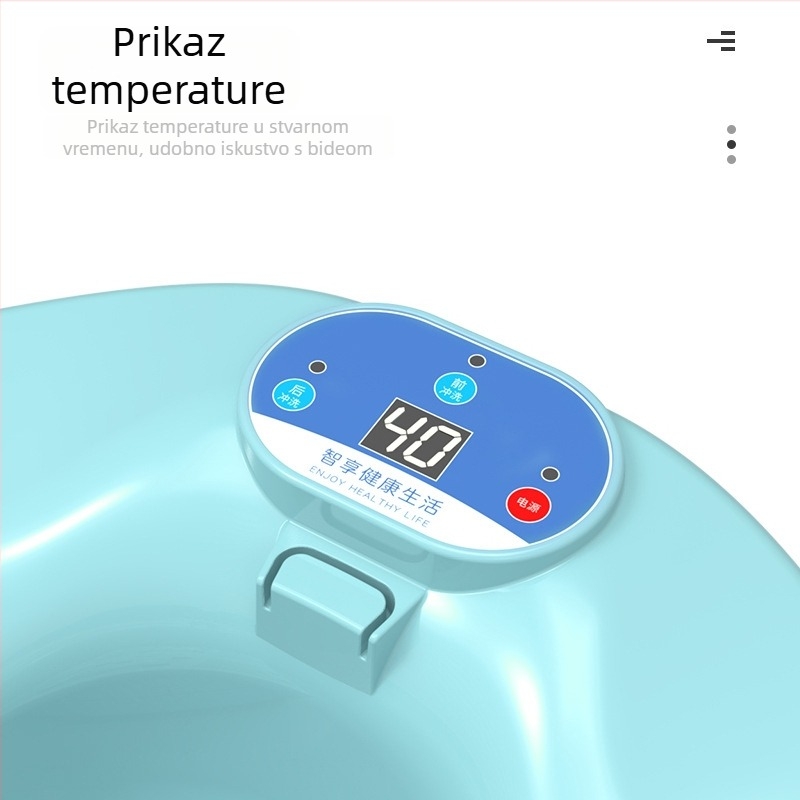 Električna sjedeća kada za hemorrhoide – plastika, kompatibilno s zahodom