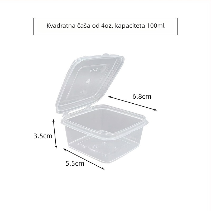 Zatvorene posude za hranu, mini zamrzivač kutija, PP materijal, komplet 50 kom