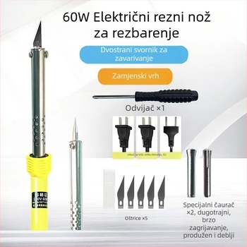 Električni višenamjenski alat za DIY vrtlarstvo: bušenje rupa, vrući nož za graviranje, nož za topljenje za rezanje i pretvaranje bočice deterdenta u posudu — standardni tip