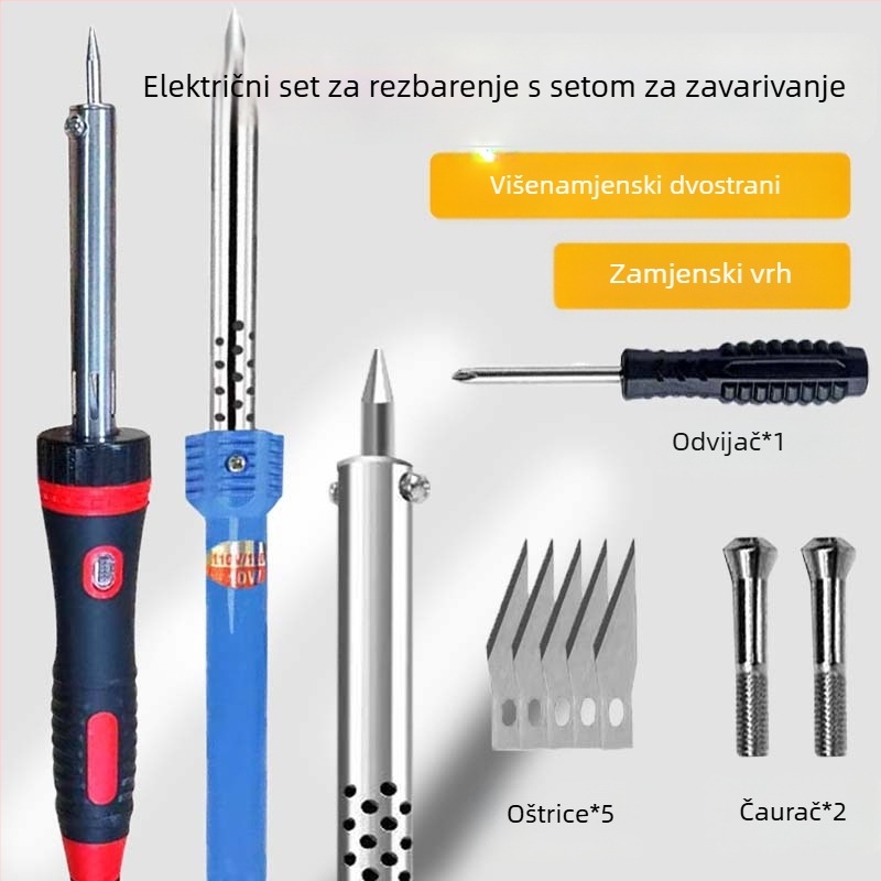 Električni višenamjenski alat za DIY vrtlarstvo: bušenje rupa, vrući nož za graviranje, nož za topljenje za rezanje i pretvaranje bočice deterdenta u posudu — standardni tip