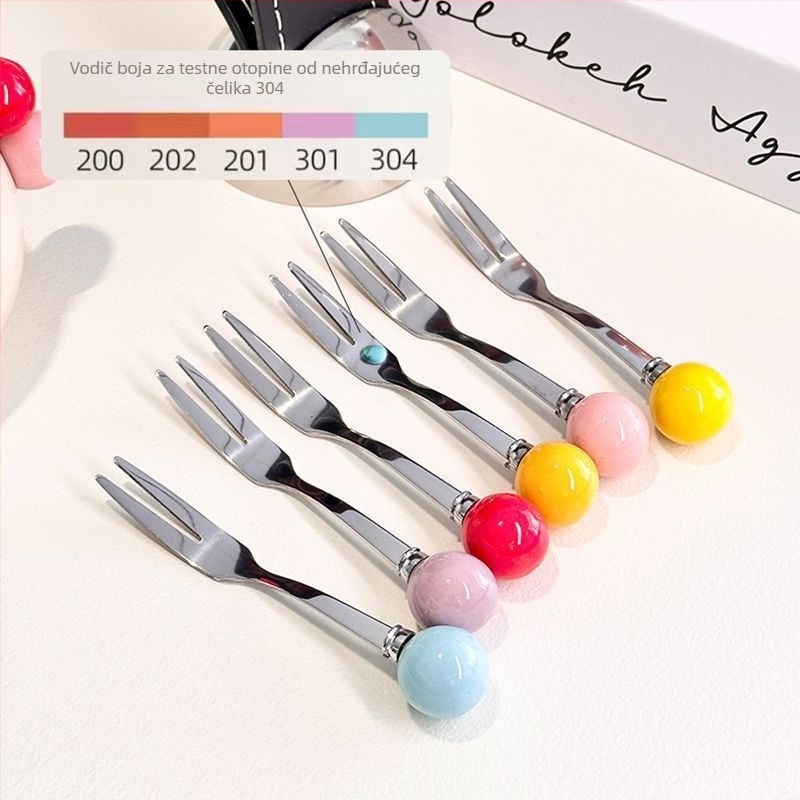 Dječje vilice za voće, keramičke vilice za voće, polirane Hemp wheel, vrhunska kvaliteta