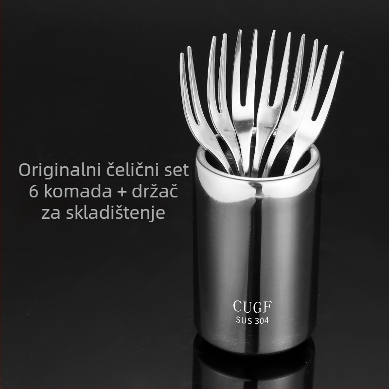 Set vilica za voće od nehrđajućeg čelika 304, ogledno poliranje, jednostavan stil