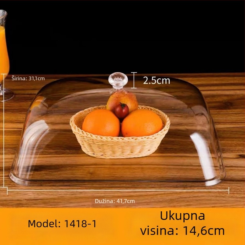 Star Fly plastična pravokutna poklop za hranu – proziran, moderan minimalistički stil, licencirana privatna etiketa