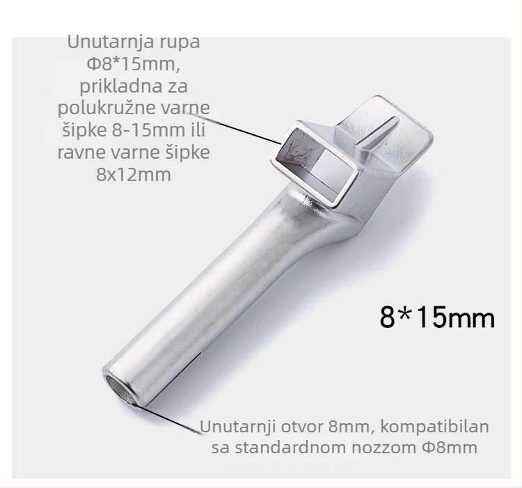 Pistol za zavarivanje toplim zrakom za PVC mekani plast, pravokutna mlaznica i ravna šipka za zavarivanje, 1600W, 220–240V, zaštita od pregrijavanja