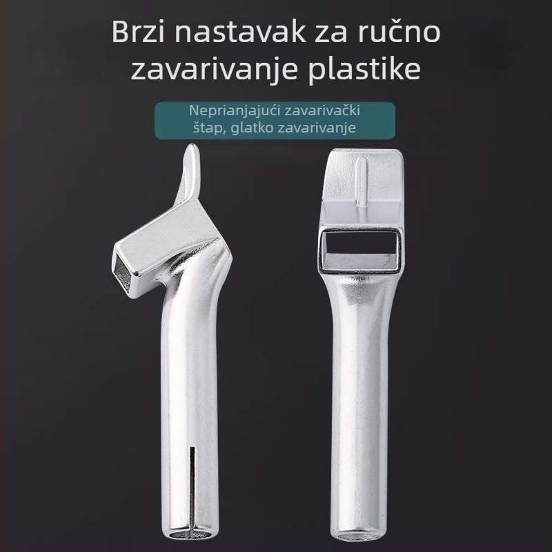 Pistol za zavarivanje toplim zrakom za PVC mekani plast, pravokutna mlaznica i ravna šipka za zavarivanje, 1600W, 220–240V, zaštita od pregrijavanja