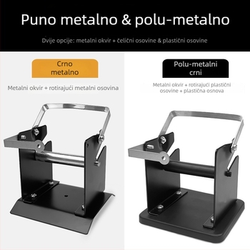 Stalak za cínov drut s aluminijskom konstrukcijom, polualuminijska odložna ploha za cín, univerzalna metalna osnova s osovinom