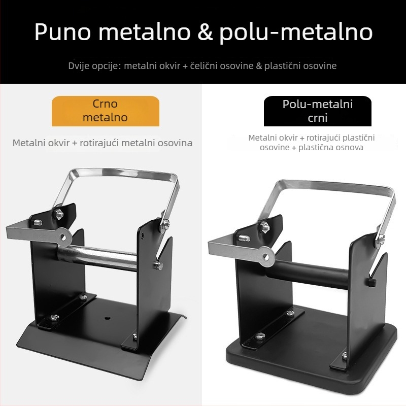 Stalak za cínov drut s aluminijskom konstrukcijom, polualuminijska odložna ploha za cín, univerzalna metalna osnova s osovinom