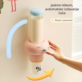 Zidni dozator za jednokratne čaše i držač papirnatih čaša