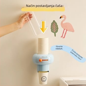 Zidni dozator za jednokratne čaše i držač papirnatih čaša