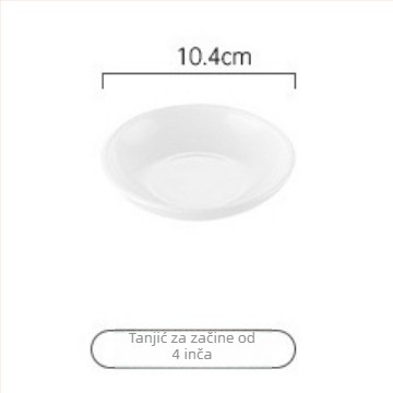 Set zdjela i tanjura od staklo-porcelana, skandinavski stil, okrugli oblici, mikrovalna sigurnost, otporno na toplinu