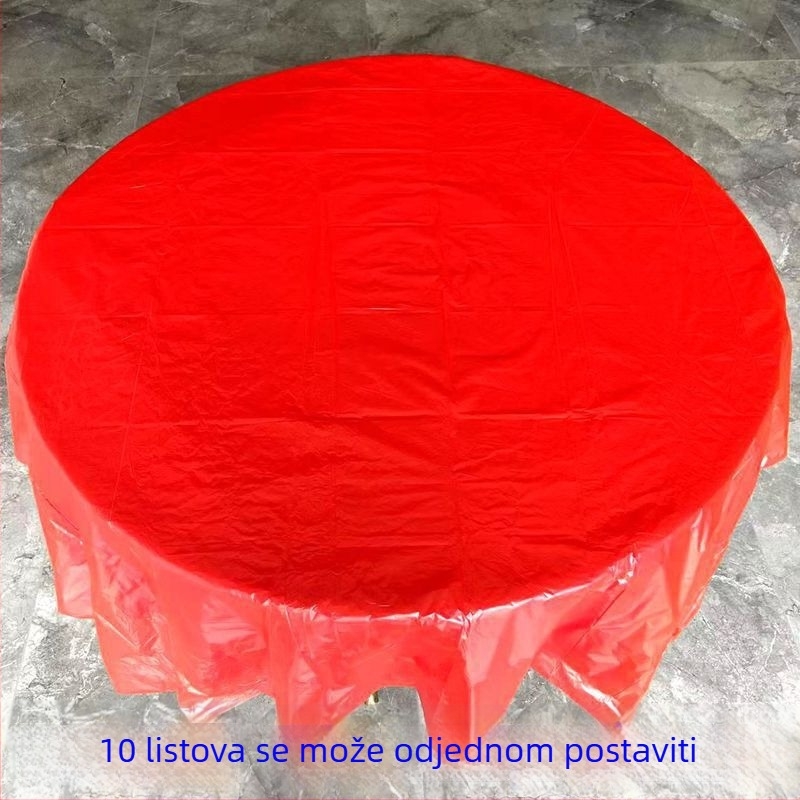 Jednokratni stolnjak za vjenčanje, vodootporan i otporan na masnoće, debeli s motivom sreće, za okrugle i kvadratne stolove, 10 kom