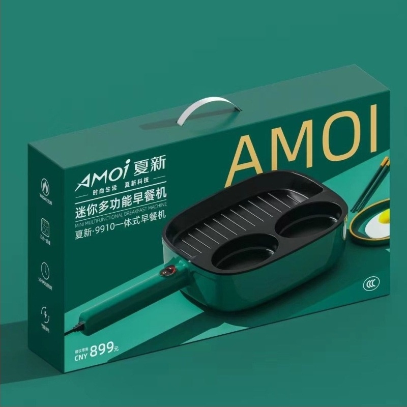 Mašina za doručak X-9910, 1200W, 220V, funkcije: grijanje, roštilj, pečenje, omlet, kapacitet 2,5