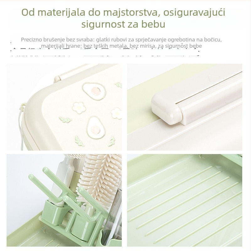 Nationals prijenosni set za čišćenje bočice s odvodnim nosačem i magnetskim pričvršćivanjem četke