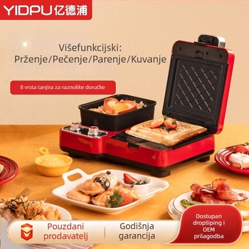 Yidepu YD-520Z 3-u-1 stroj za doručak – 1200W, 220V/50Hz; funkcije: grijanje, pečenje, kuhanje jaja, prženje jaja, odmrzavanje; potpuno automatski rad, mehanička kontrola.