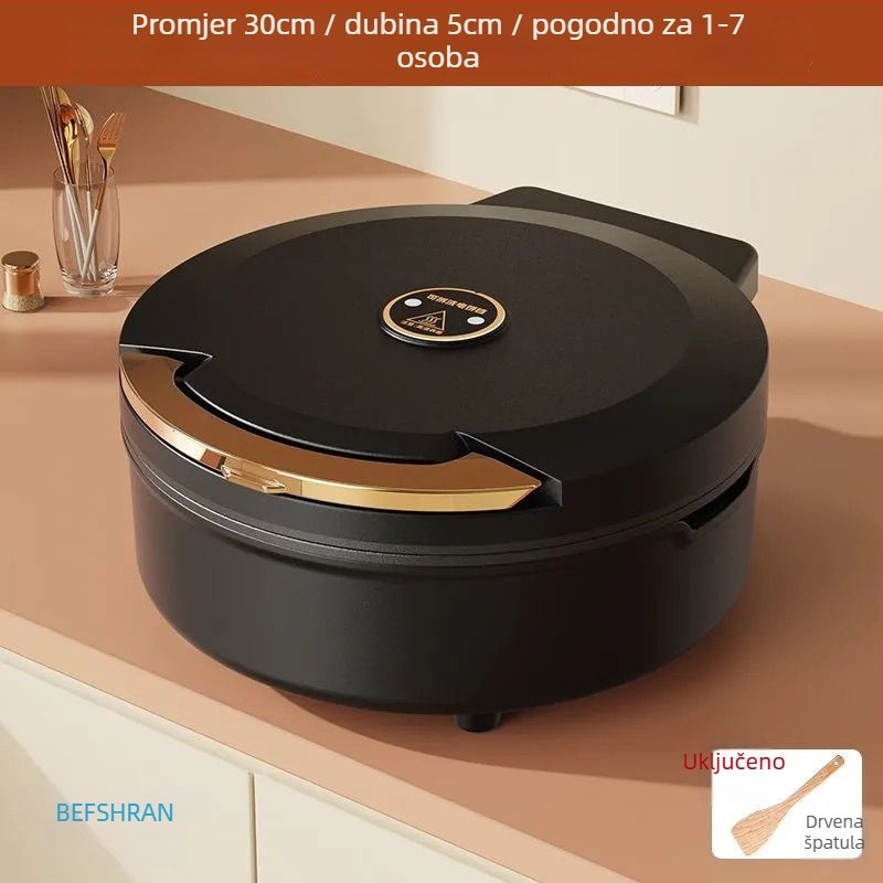 Električni aparat za palačinke s dvostrukim grijanjem, neprijanjajuća površina, duboki dizajn, 1500W, 220V