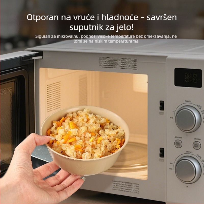 Set jednoraznih zdjela od ljuske riža i štapića za jelo, prehrambene klase, 250 ml, mogućnost tiska loga