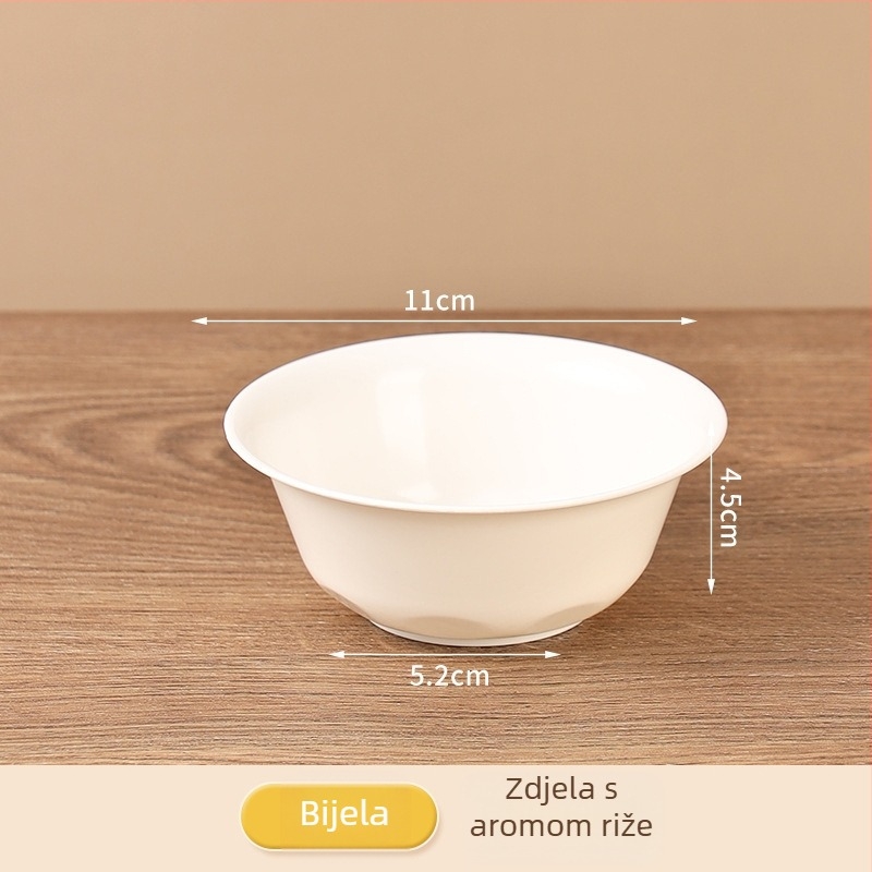Set jednoraznih zdjela od ljuske riža i štapića za jelo, prehrambene klase, 250 ml, mogućnost tiska loga