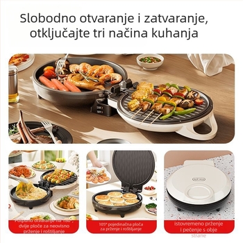 Električna tava za palačinke s dvostrukim grijanjem, promjer 29–31 cm, model LA-301, 1500 W, 220 V