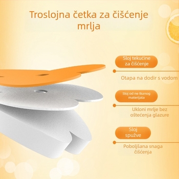 Miaojie jednokratna četkica za WC s okretljivom glavom, plastika, u kutiji, 1 kom.