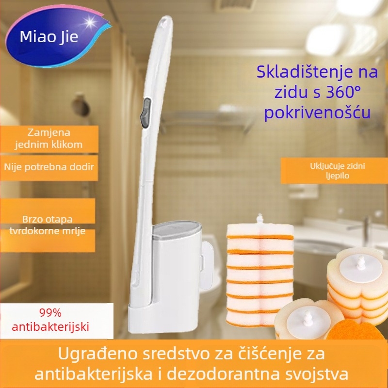 Miaojie jednokratna četkica za WC s okretljivom glavom, plastika, u kutiji, 1 kom.