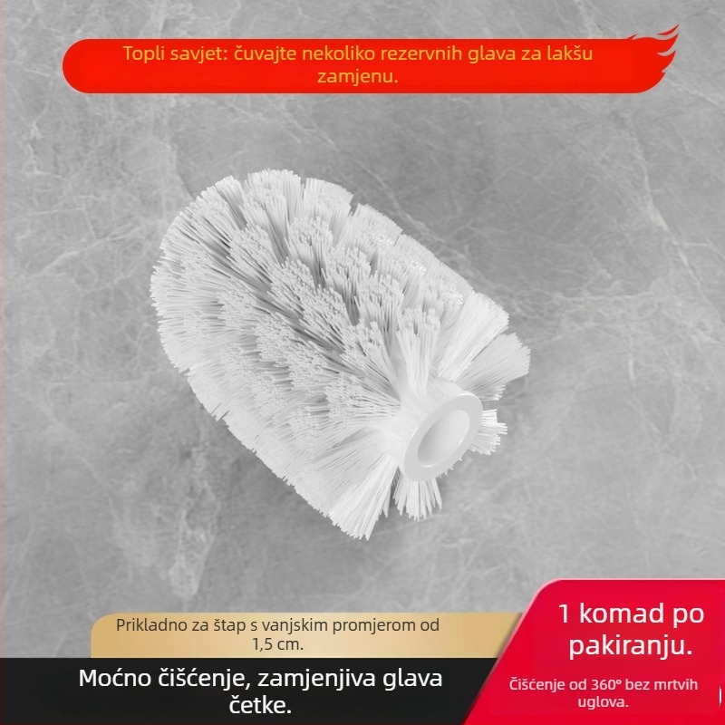 Canxuan zidna četka za WC za kupaonicu s zamjenjivim glavicama – nehrđajući čelik