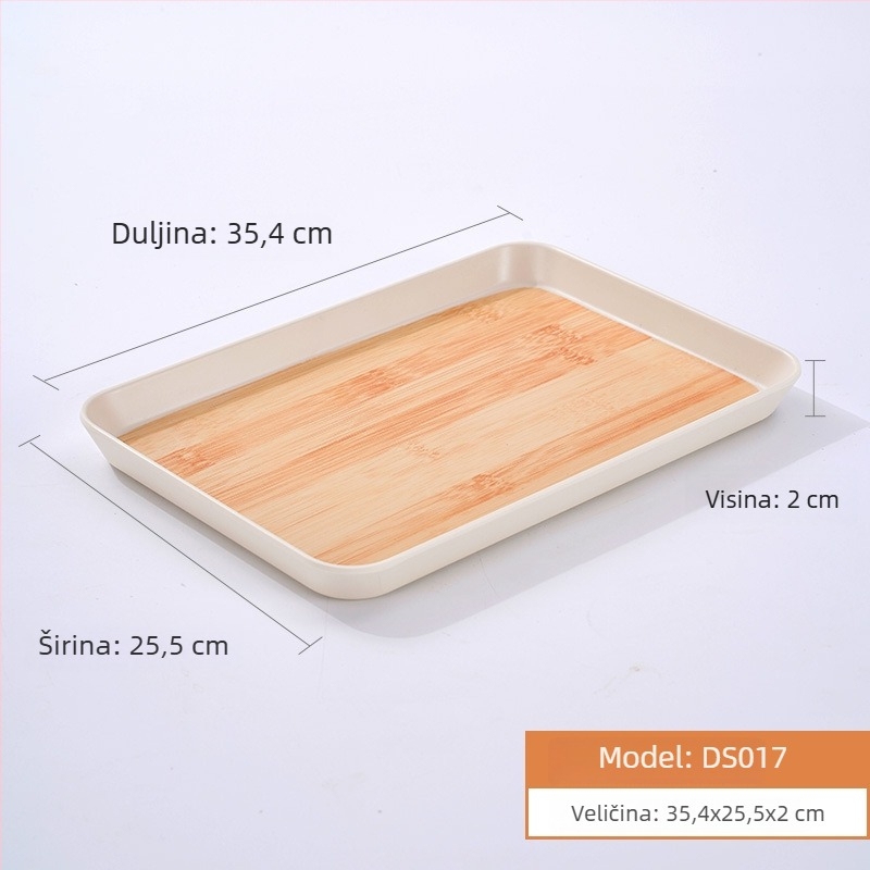 Minimalistički pravokutni pladanj za kućnu upotrebu, idealan za čaj, voće i posluživanje pića