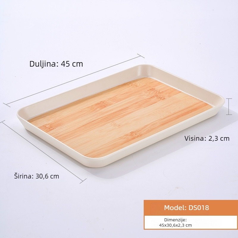 Minimalistički pravokutni pladanj za kućnu upotrebu, idealan za čaj, voće i posluživanje pića