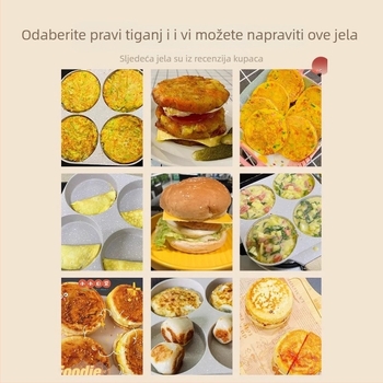 Tiganj za prženje s medicinskim kamenom, neprijanjajući premaz, kompatibilan s indukcijom, težina 0,5 kg, dno s više slojeva