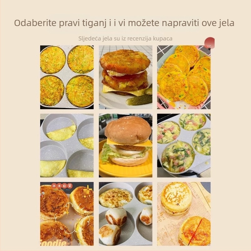 Tiganj za prženje s medicinskim kamenom, neprijanjajući premaz, kompatibilan s indukcijom, težina 0,5 kg, dno s više slojeva