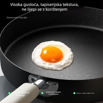 Tiganj za prženje / ravni tiganj, lijevano željezo, uzorak čekića, bez premaza, stakleni poklopac, model AJCTA, kompatibilan s plinskim i indukcijskim štednjama