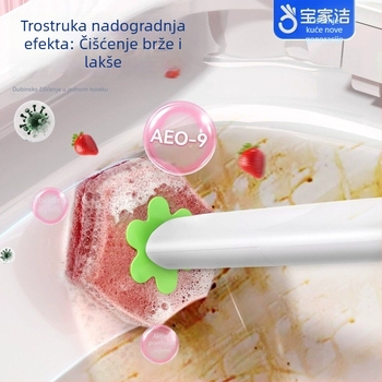 Baojiajie Jednokratna četka za WC za zidni montažu bez bušenja s mirisom jagode