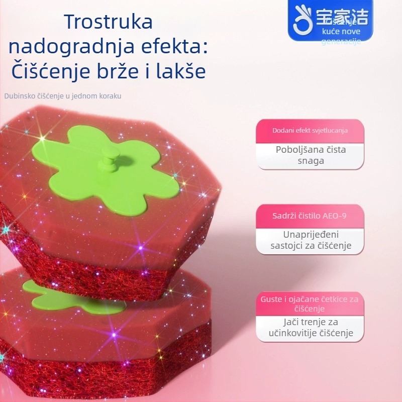 Baojiajie Jednokratna četka za WC za zidni montažu bez bušenja s mirisom jagode