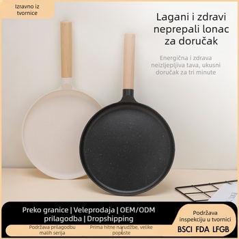 Tava za prženje – kućište od aluminijskog legura, dvostruko dno od 430 nehrđajućeg čelika, neprijanjajuće, jednostavno čišćenje