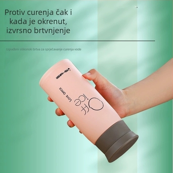 Dvostruko staklena čaša za vodu s logotipom, zaštita od opeklina i toplinska izolacija