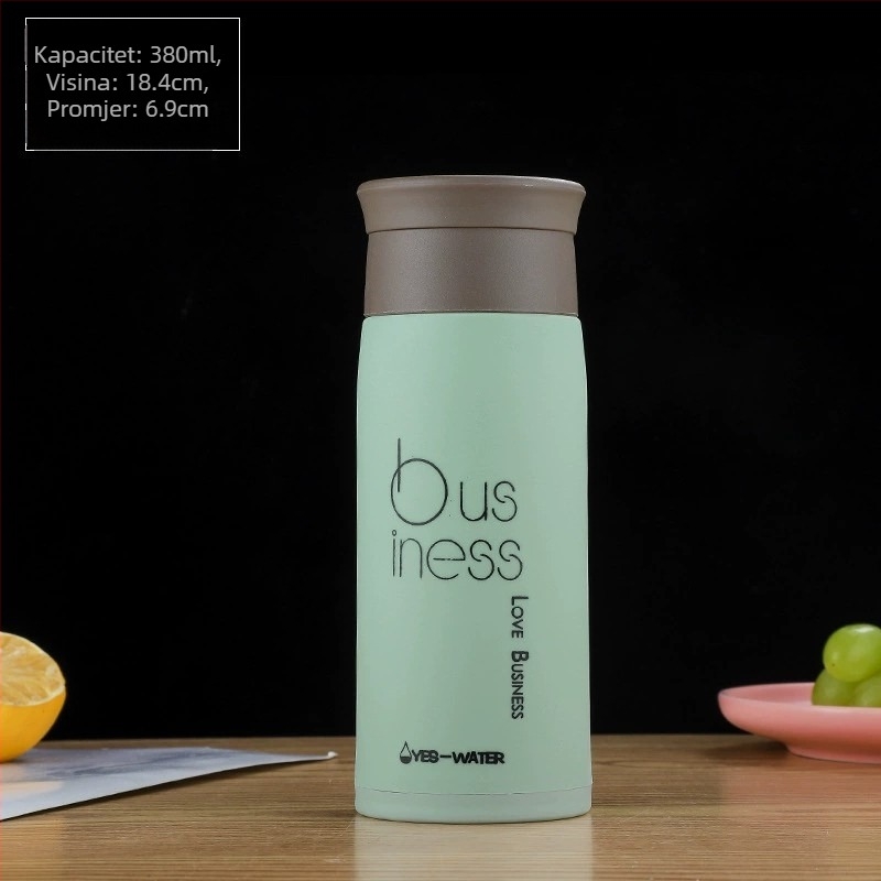 Dvostruko staklena čaša za vodu s logotipom, zaštita od opeklina i toplinska izolacija