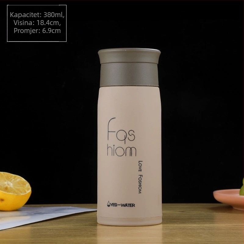 Dvostruko staklena čaša za vodu s logotipom, zaštita od opeklina i toplinska izolacija