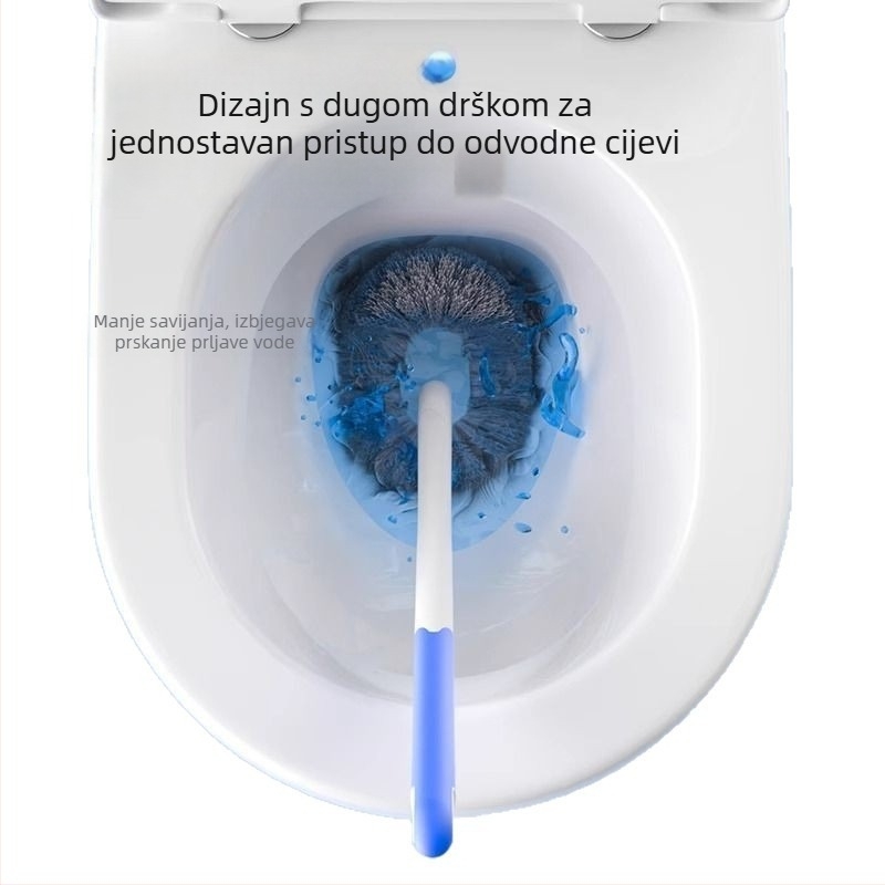Četka za zahod s dugom drškom, zidna montaža, plastična konstrukcija