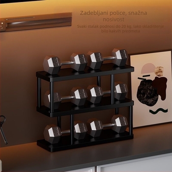 Stolni držač za čaše i skladište - (2-slojni, umjetna ploča, montaža, skladište šminke i osobne njege)