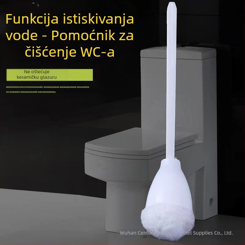 Četka za zahod s dugim držalom, mekane silikonaste dlačice, težina oko 300 g, 1 kom