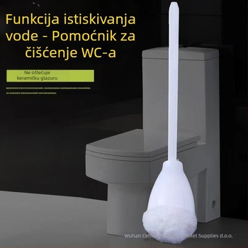 Četka za WC s dugačkim držalom, silikonska glava, mekani vlakna, 300 g, pakiranje 500 kom, branda New Meida, ljeto 2020