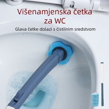 Plastični set četke za WC sa spremnikom — čišćenje bez mrtvih kutova, zamjenjiva glava četke