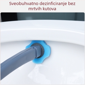 Plastični set četke za WC sa spremnikom — čišćenje bez mrtvih kutova, zamjenjiva glava četke