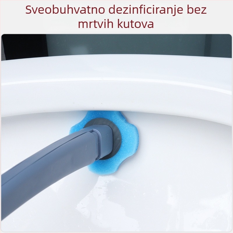 Plastični set četke za WC sa spremnikom — čišćenje bez mrtvih kutova, zamjenjiva glava četke